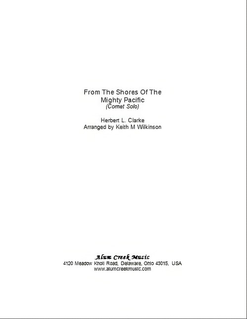 From the Shores of the Mighty Pacific (Cornet Solo with Brass Band - Score and Parts)