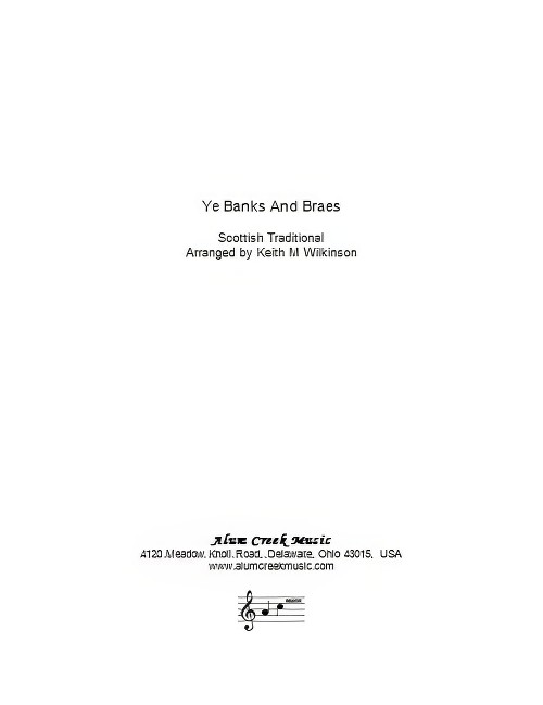 Ye Banks and Braes (Trombone Solo with Brass Band - Score and Parts)