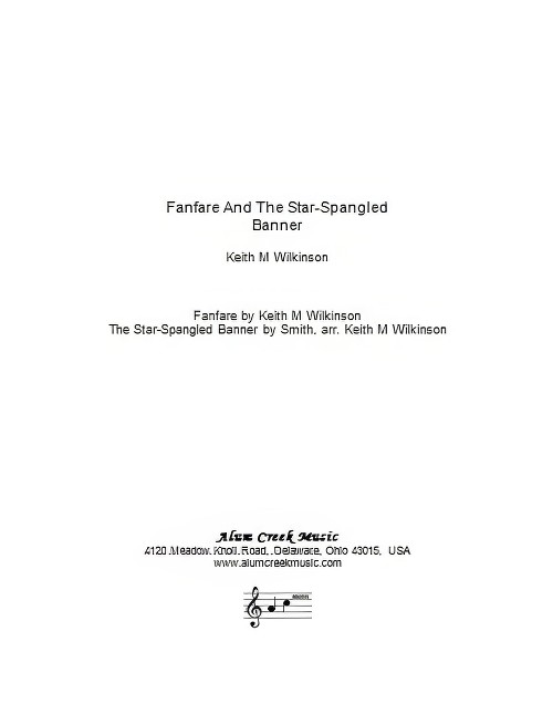 Fanfare and The Star Spangled Banner (Brass Band - Score and Parts)