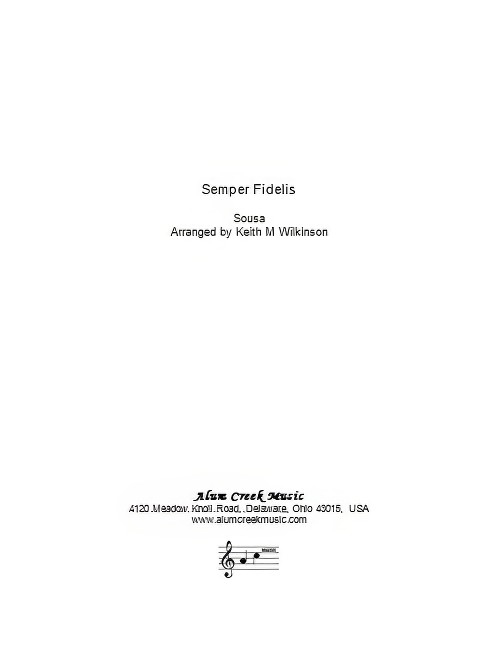 Semper Fidelis (Brass Band - Score and Parts)