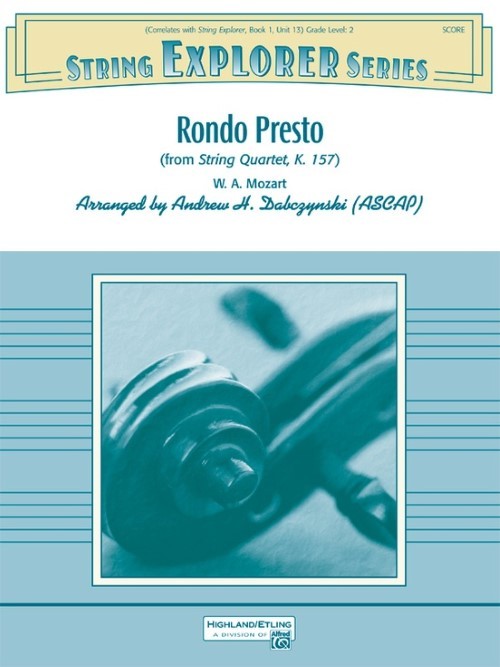 Rondo Presto (from String Quartet K.157) (String Orchestra - Score and Parts)