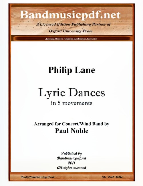 Lyric Dances (Concert Band - Score and Parts)