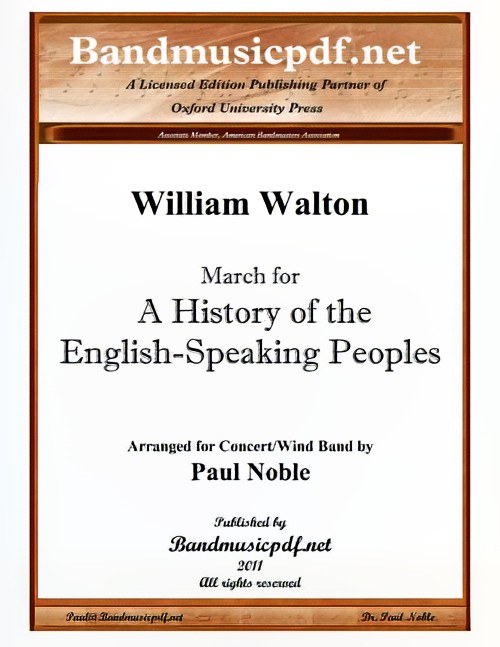 March for A History of the English-Speaking Peoples (Concert Band - Score and Parts)