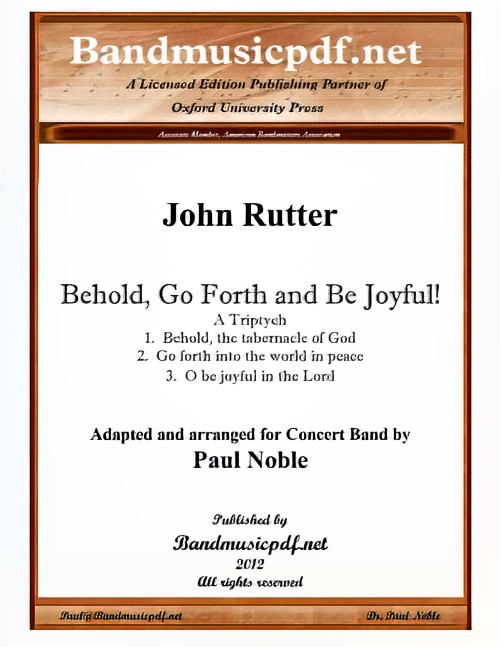 Behold, Go Forth and Be Joyful! (Concert Band - Score and Parts)