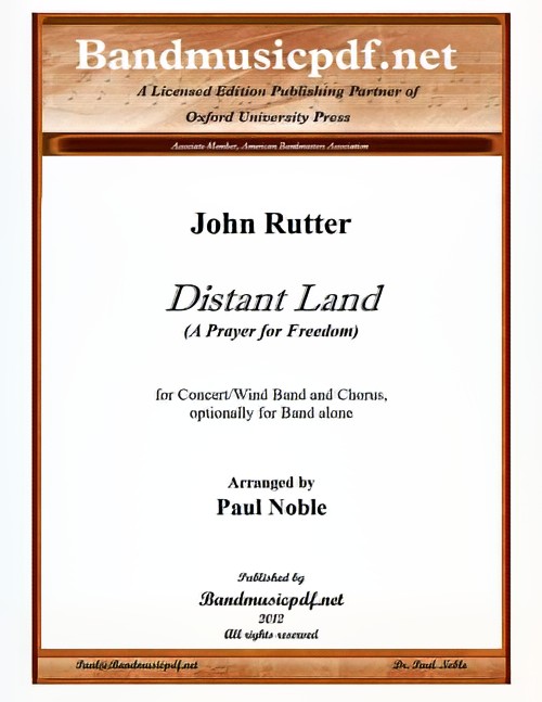 Distant Land (Choir with Concert Band - Score and Parts)