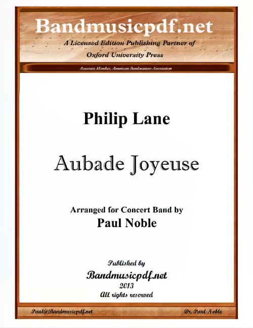 Aubade Joyeuse (Concert Band - Score and Parts)