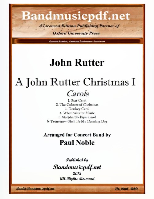 A John Rutter Christmas I - Carols (Concert Band - Score and Parts)