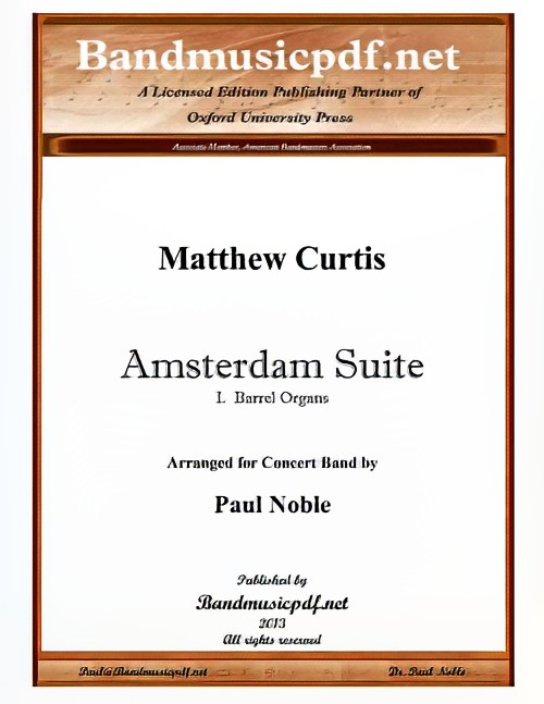 Amsterdam Suite, 1st Movement (Concert Band - Score and Parts)