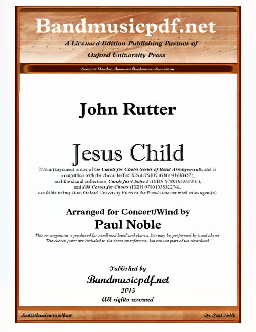 Jesus Child (Concert Band with Optional Choir - Score and Parts)