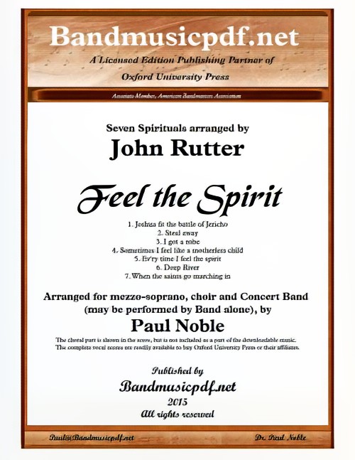 Feel the Spirit (Concert Band with Optional Choir - Score and Parts)