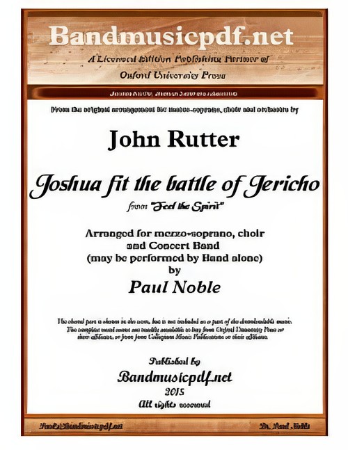 Joshua Fit the Battle of Jericho (from Feel the Spirit) (Concert Band with Optional Choir - Score and Parts)