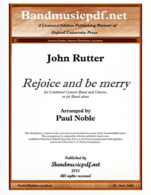 Rejoice and Be Merry (Concert Band with Optional Choir - Score and Parts)