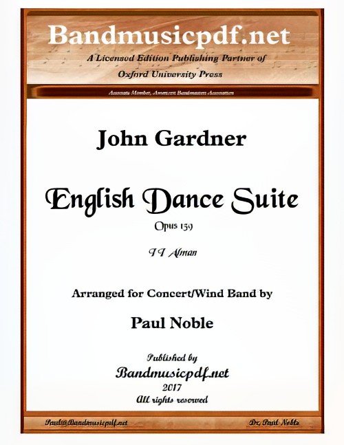 English Dance Suite - II. Alman (Concert Band - Score and Parts)