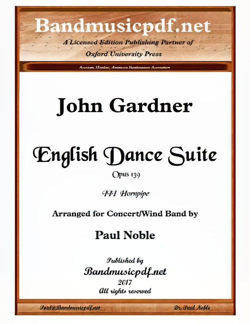 English Dance Suite - III. Hornpipe (Concert Band - Score and Parts)