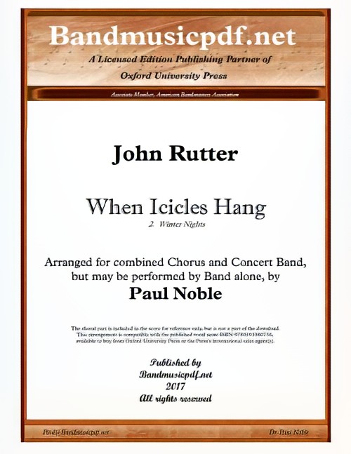 Winter Nights (from When Icicles Hang) (Concert Band with Optional Choir - Score and Parts)