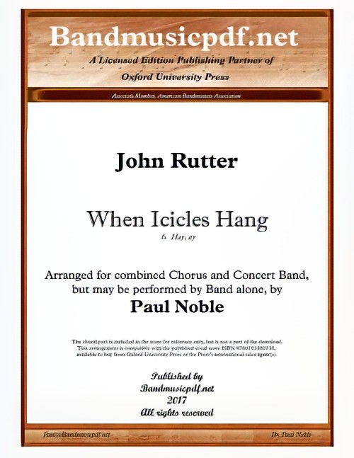 Hay, Ay (from When Icicles Hang) (Concert Band with Optional Choir - Score and Parts)