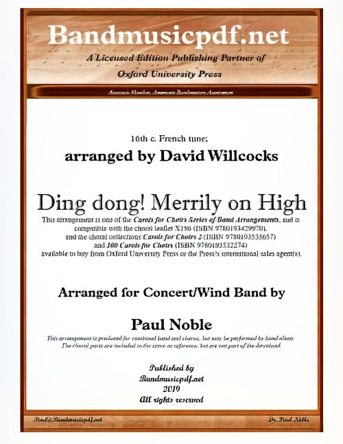 Ding Dong! Merrily on High (Concert Band with Optional Choir - Score and Parts)