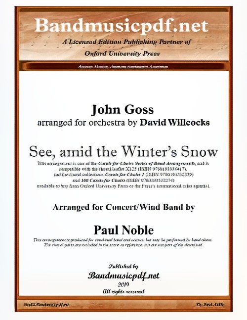 See, Amid the Winter's Snow (Concert Band with Optional Choir - Score and Parts)