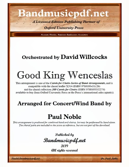 Good King Wenceslas (Concert Band with Optional Choir - Score and Parts)