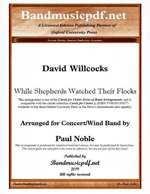 While Shepherds Watched Their Flocks (Concert Band with Optional Choir - Score and Parts)