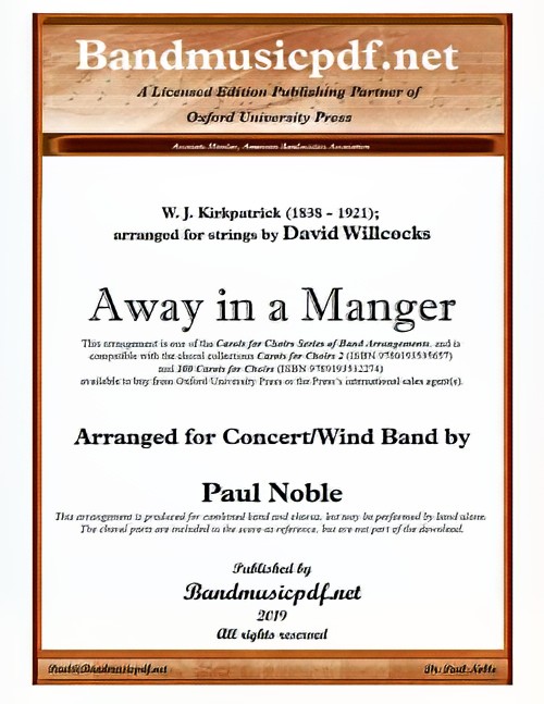 Away in a Manger (Concert Band with Optional Choir - Score and Parts)