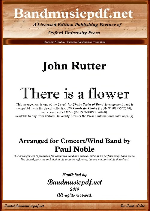 There is a Flower (Concert Band with Optional Choir - Score and Parts)