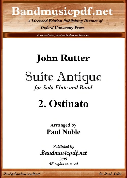 Ostinato (from Suite Antique) (Flute Solo with Concert Band - Score and Parts)