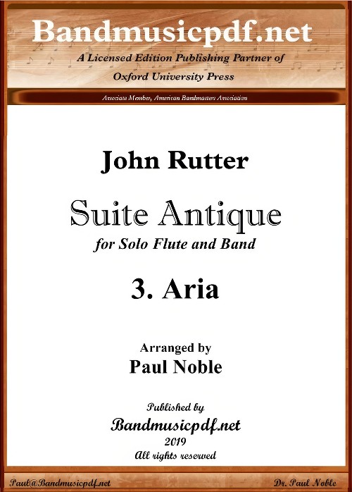 Aria (from Suite Antique) (Flute Solo with Concert Band - Score and Parts)