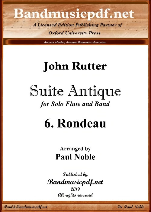 Rondeau (from Suite Antique) (Flute Solo with Concert Band - Score and Parts)