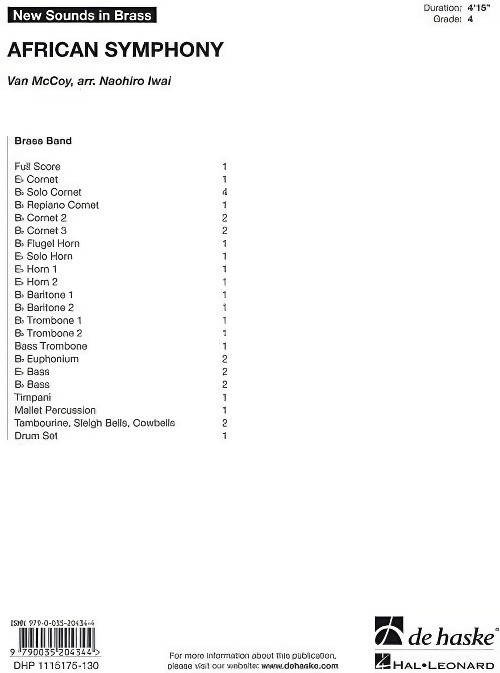 African Symphony (Brass Band - Score and Parts)