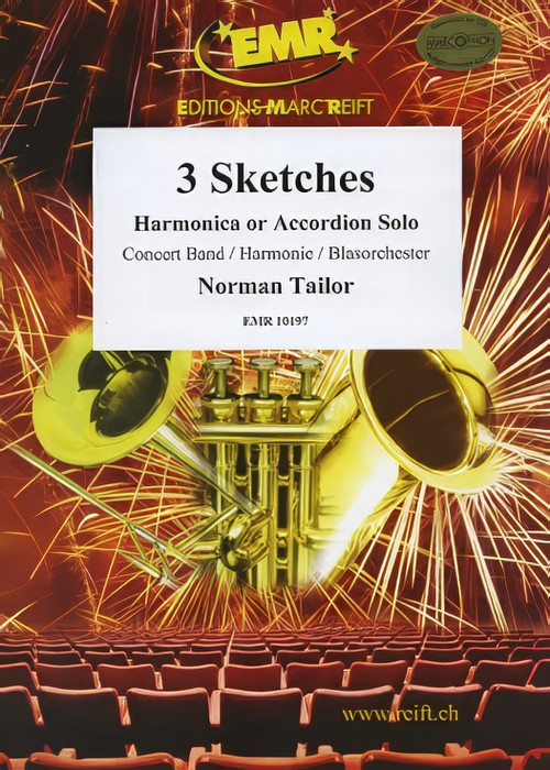 THREE SKETCHES (Harmonica or Accordion Solo with Intermediate Concert Band)