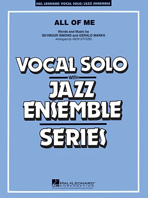 All of Me (Vocal Solo with Jazz Ensemble - Score and Parts)