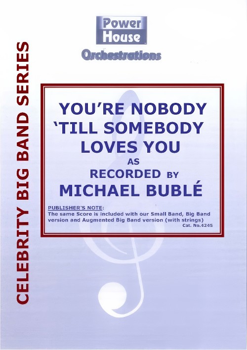 You're Nobody Till Somebody Loves You (Vocal Solo with Big Band - Score and Parts)