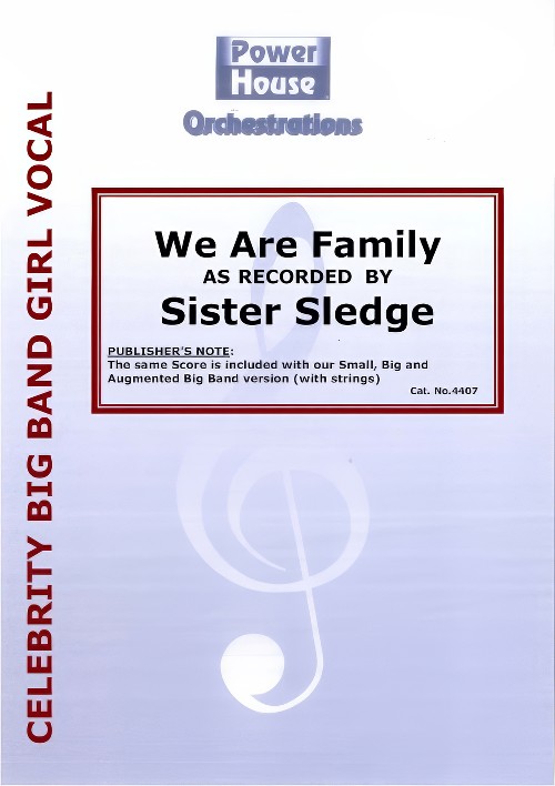 We Are Family (Vocal Solo with Big Band - Score and Parts)