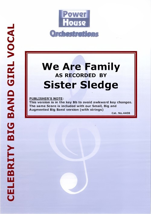 We Are Family (Vocal Solo with Big Band - Score and Parts)