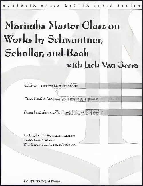 MARIMBA MASTER CLASS ON WORKS BY SCHWANTNER, SCHULLER, AND BACK