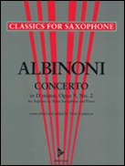 CONCERTO IN D MINOR Op 9 No 2 (Tenor Sax edition)