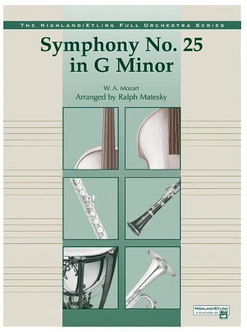 Symphony No.25 in G Minor (Full Orchestra - Score and Parts)