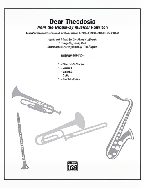 Dear Theodosia (from Hamilton) (SoundPax Instrumental Parts)