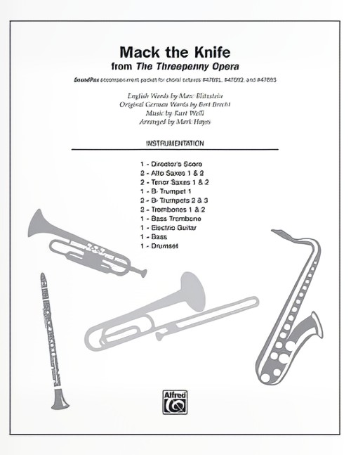 Mack the Knife (from The Threepenny Opera) (SoundPax Instrumental Parts)