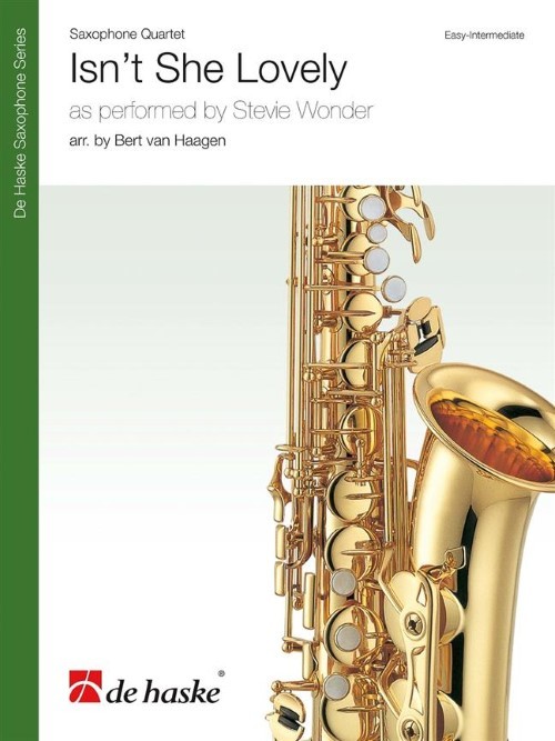 Isn't She Lovely (Saxophone Quartet - Score and Parts)