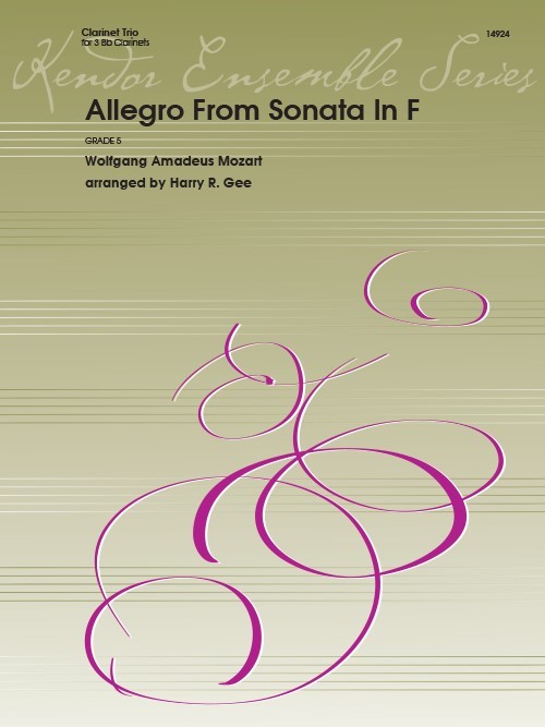 Allegro from Sonata in F (Clarinet Trio - Score and Parts)