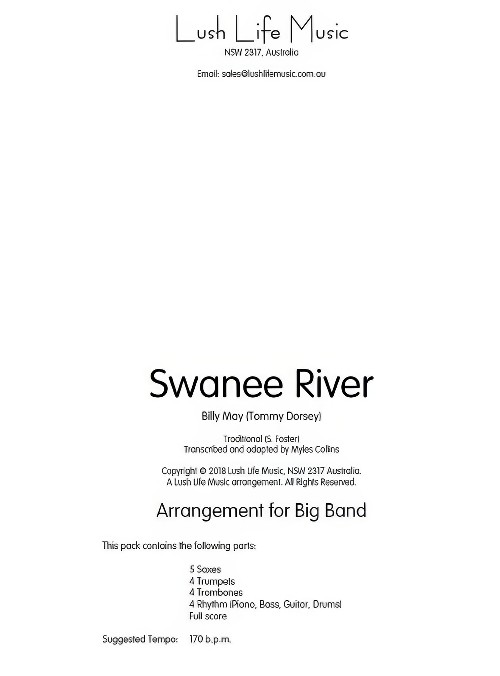 Swanee River (Big Band - Score and Parts)