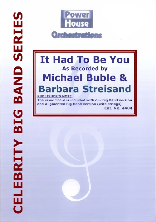 It Had To Be You (Vocal Duet with Big Band - Score and Parts)